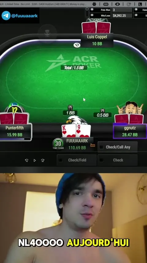 NL40K: check to induce — poker hand reviewed on ACR